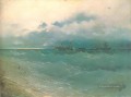 Los barcos en el mar agitado amanecer 1871 Romántico Ivan Aivazovsky ruso
